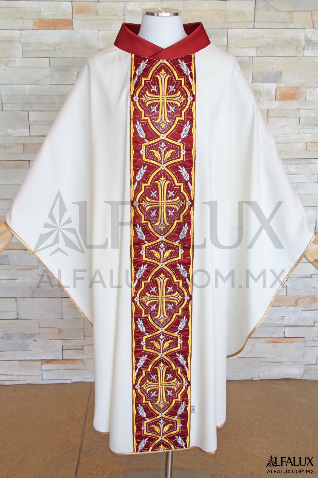 04 IMPERIAL Alfalux Casulla Blanco Central Rojo Quemado (1)